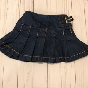 18 month denim pleated skirt